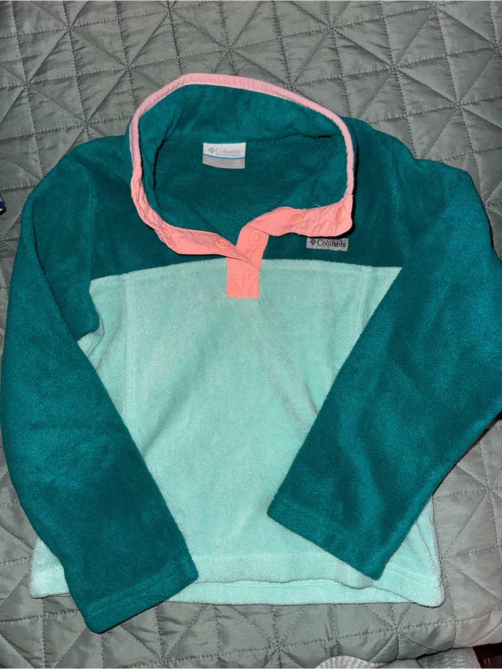 Columbia Teal, Mint & Pink Kids Pullover Fleece